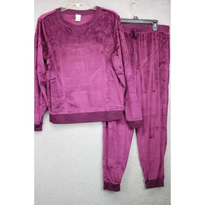 Honeydew Women's Purple Velour Pajama Set-Size Medium-Drawstring